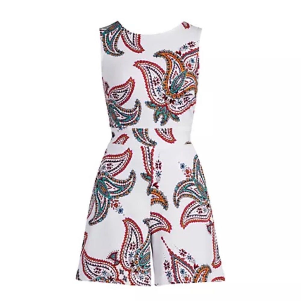 Paisley Print Tie-Back Romper